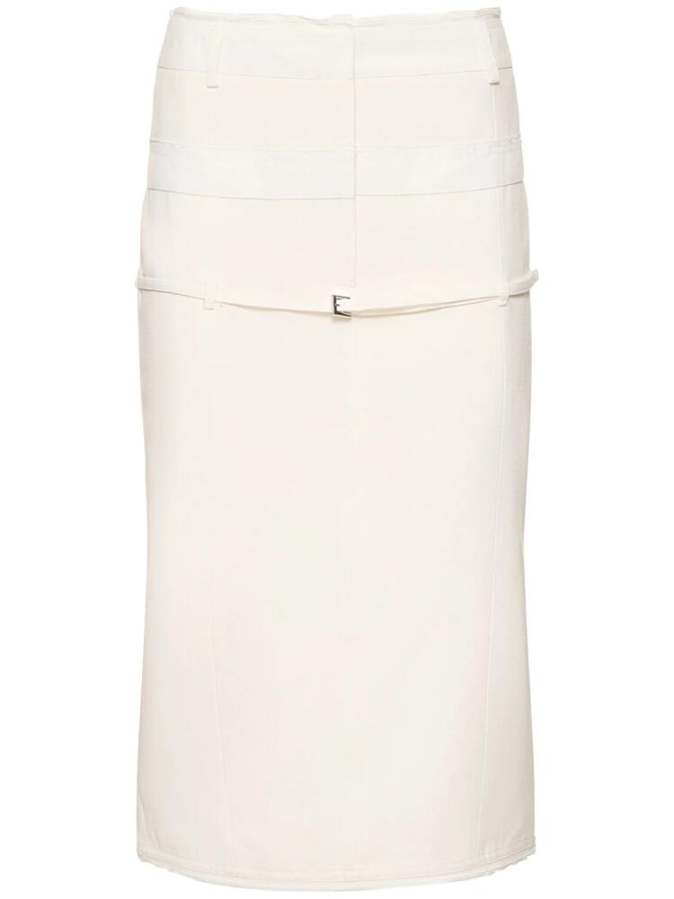 JACQUEMUS La Jupe Caraco Crepe Midi Skirt Cover