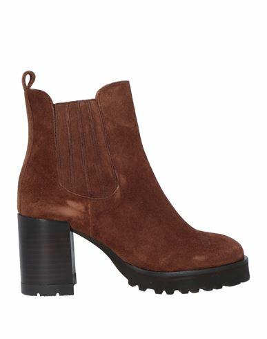 Elvio Zanon Woman Ankle boots Brown Leather Cover