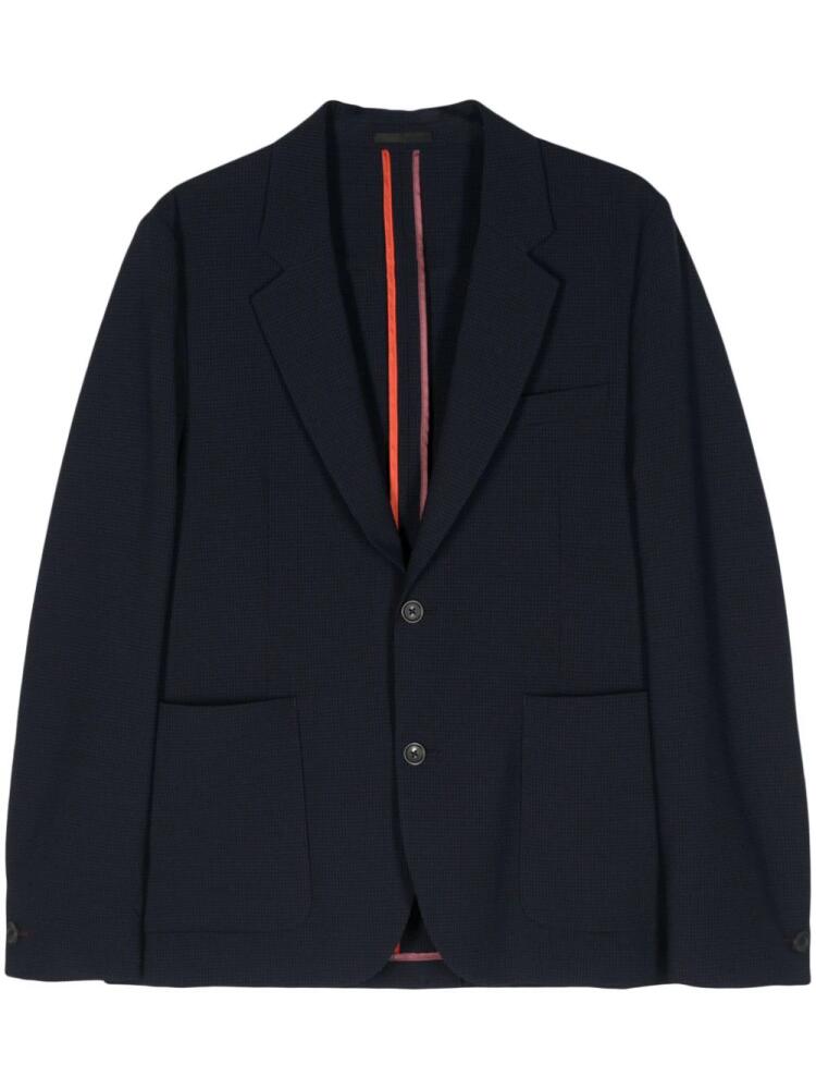 PS Paul Smith textured-finish single-breasted blazer - Blue Cover