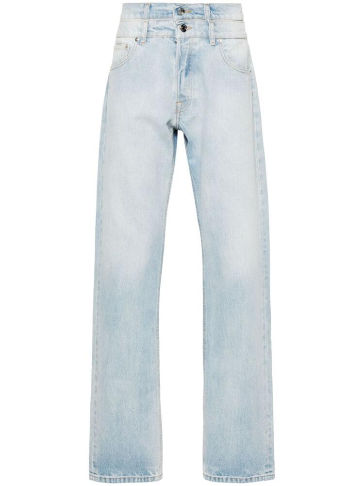 VTMNTS double-waistband straight-leg jeans - Blue Cover