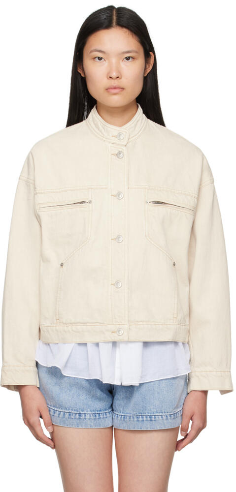 Isabel Marant Etoile Beige Viane Denim Jacket Cover