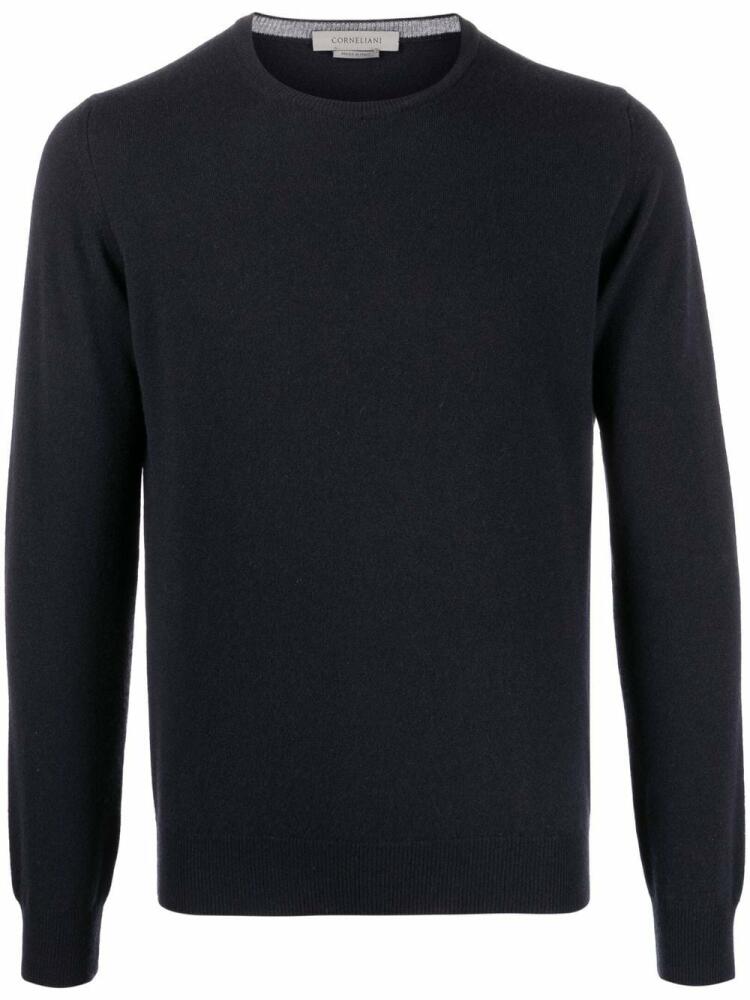 Corneliani fine-knit long-sleeve jumper - Blue Cover