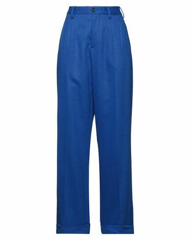 Marni Woman Pants Bright blue Virgin Wool, Polyamide, Elastane Cover