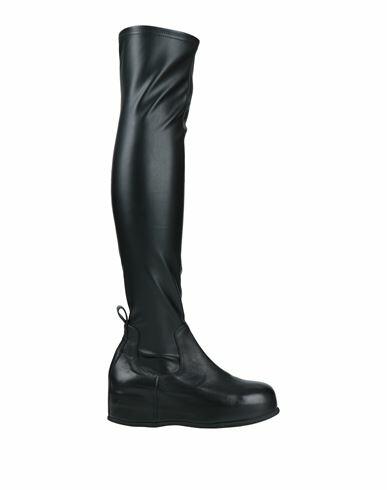 Malloni Woman Boot Black Soft Leather Cover