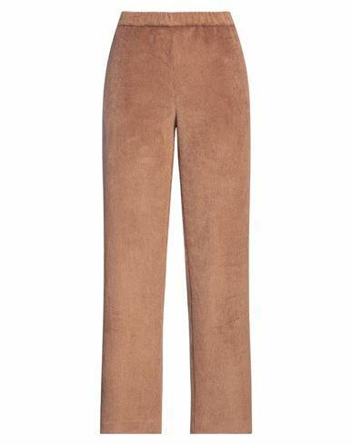 Rue Du Bac Woman Pants Brown Polyester, Polyamide, Elastane Cover