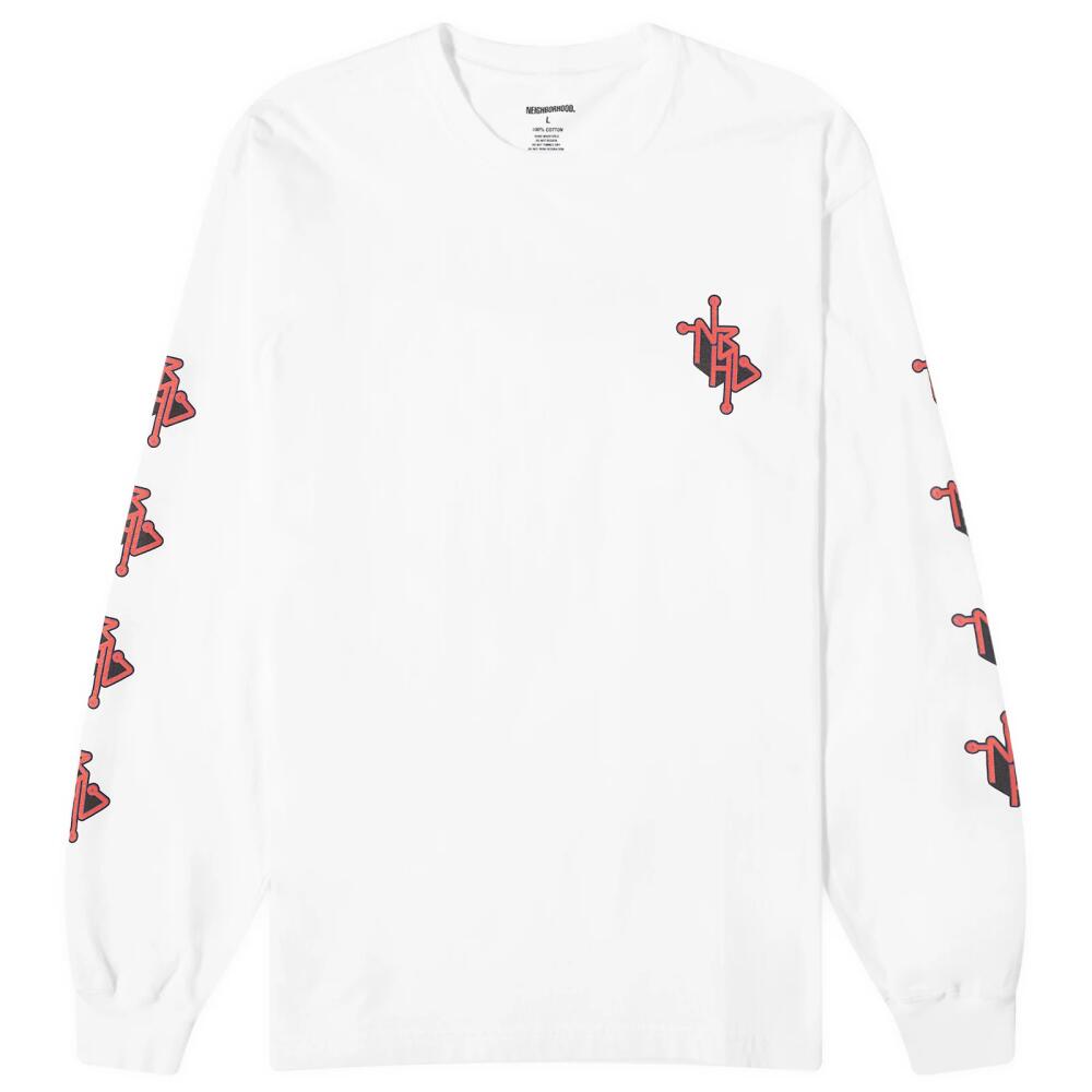 Neighborhood Men's 12 Long Sleeve T-Shirt in White Cover