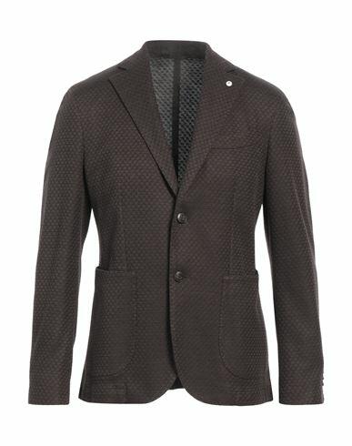 L. b.m. 1911 Man Blazer Dark brown Cotton Cover