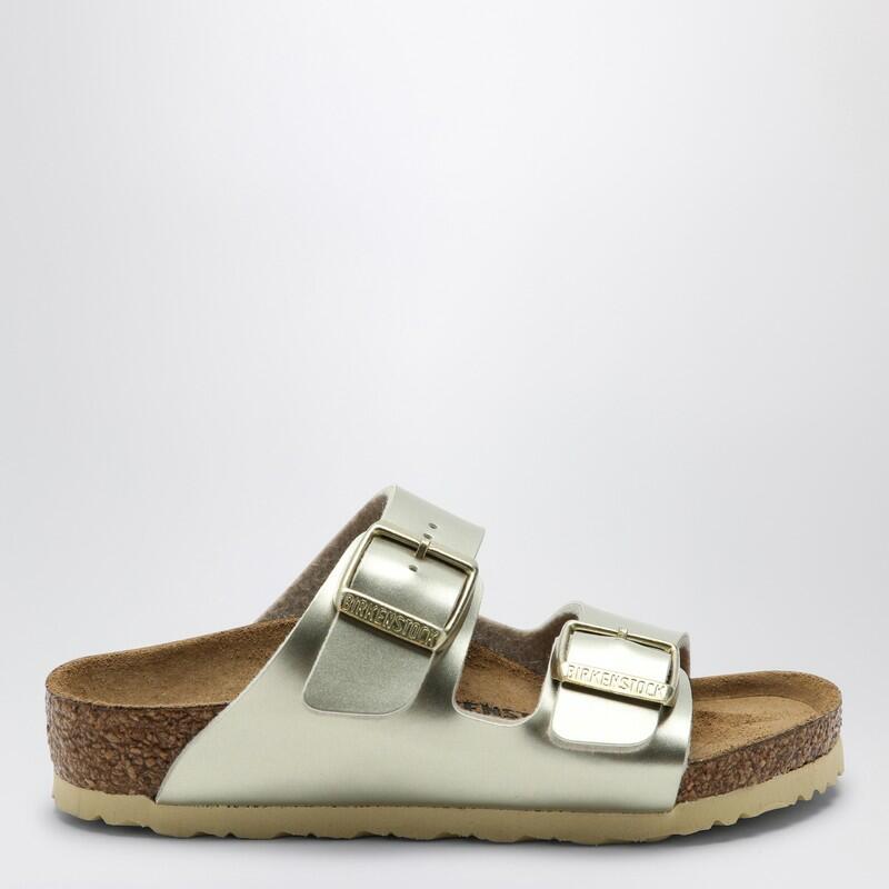 Birkenstock Slide Arizona Birko-Flor metallic gold Cover