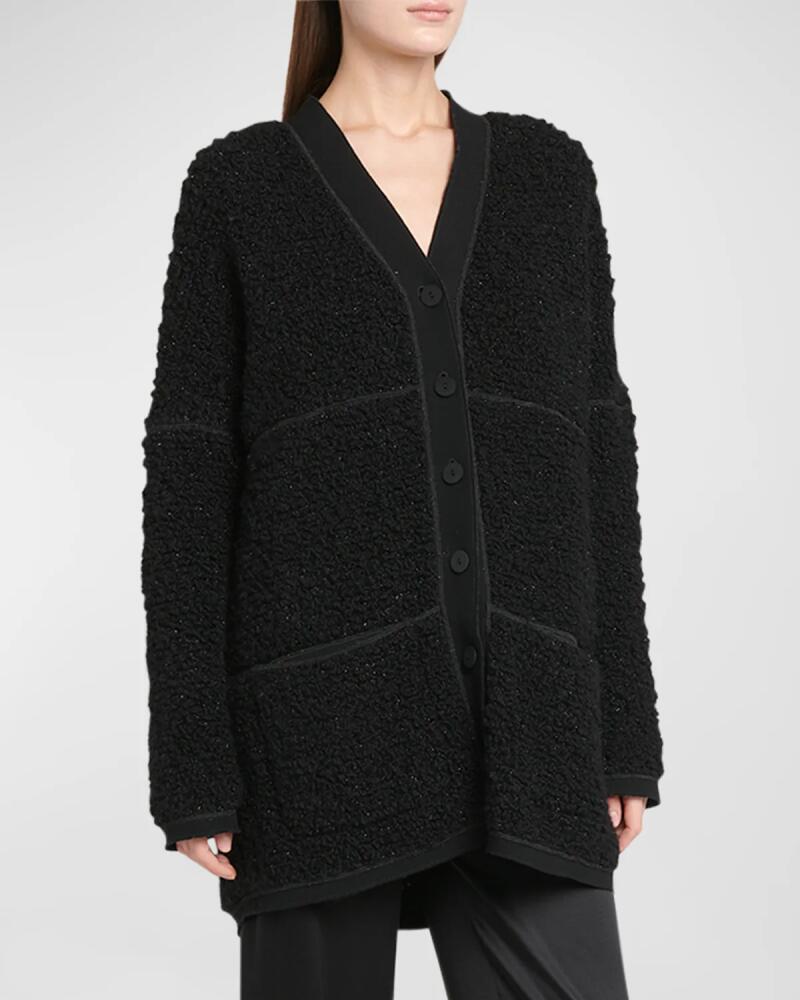 Giorgio Armani Boucle Lurex Oversize Knit Cardigan Cover