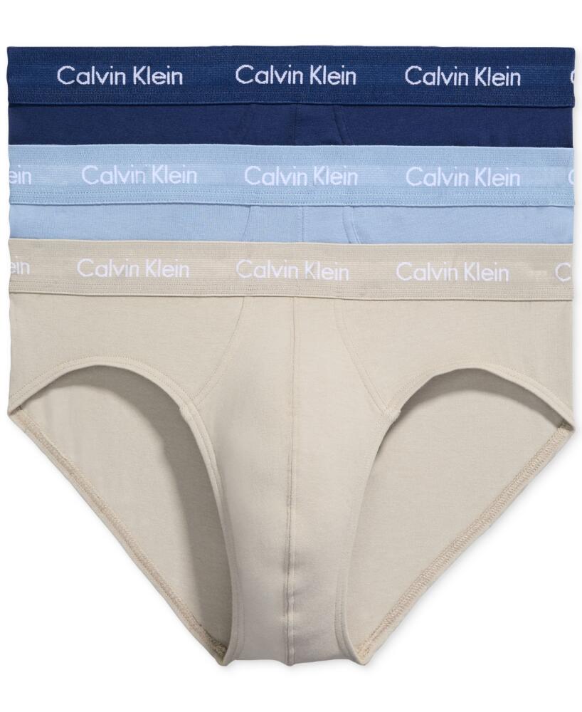 Calvin Klein Men's 3-Pack Cotton Stretch Briefs Underwear - BLACK/ZINC/DEEP MAUVE Cover