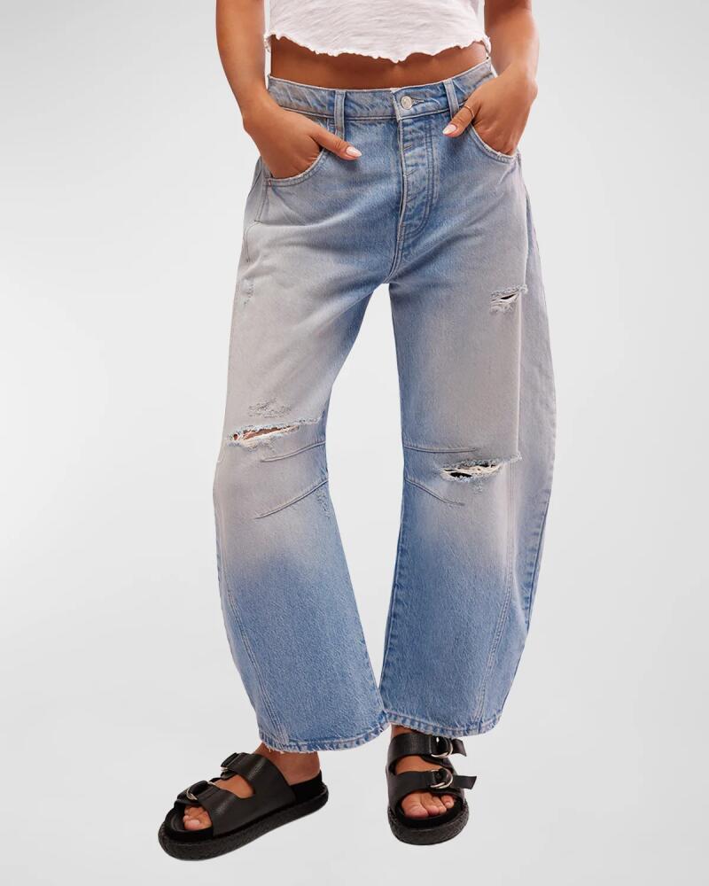 Free People We The Free Good Luck Barrel-Leg Jeans Cover