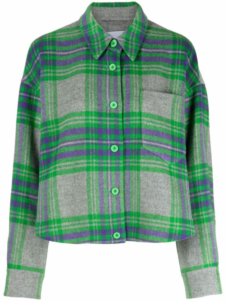 JNBY plaid-pattern button-up jacket - Grey Cover