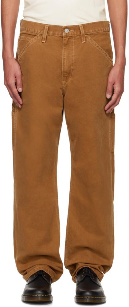 Levi's Tan 568 Loose Straight Carpenter Trousers Cover