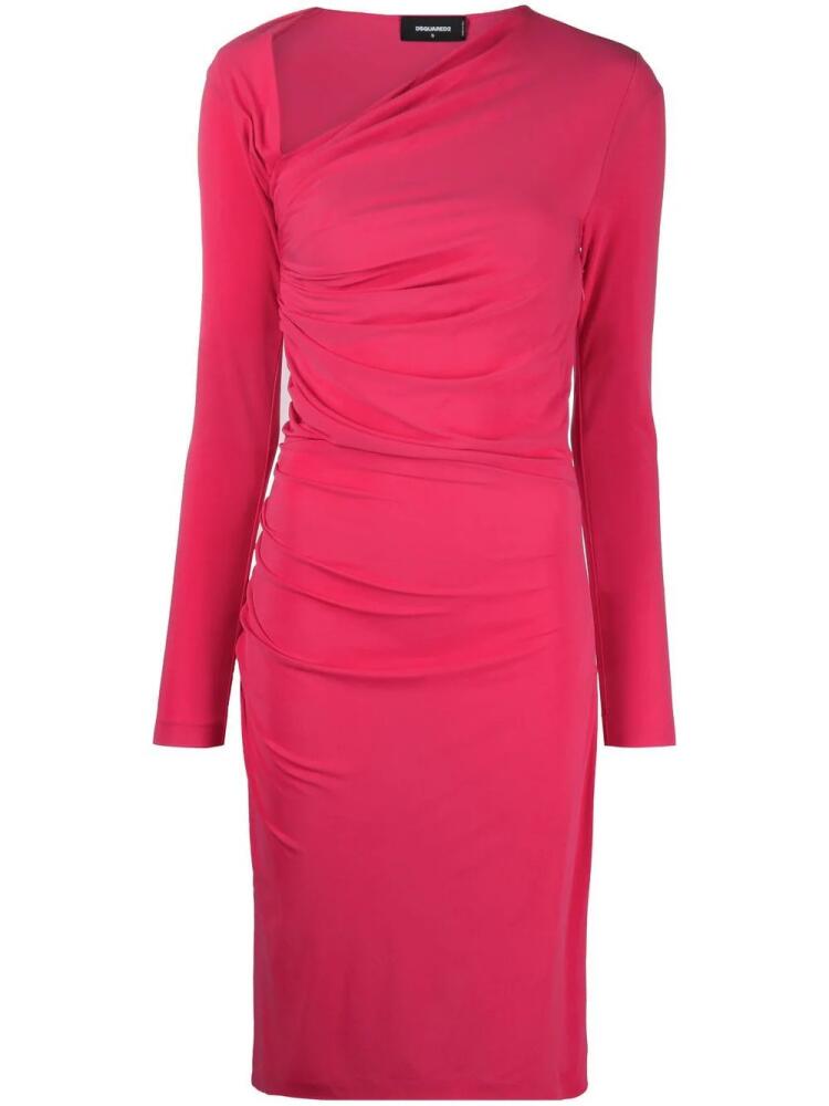 DSQUARED2 ruched midi dress - Pink Cover