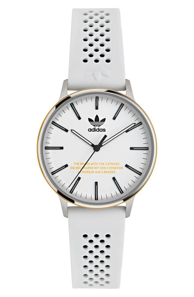 adidas AO Silicone Strap Watch in White Cover