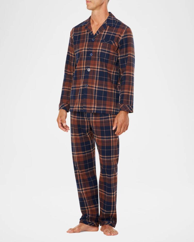 Majestic International Men's Flannel Long Pajama Set Cover