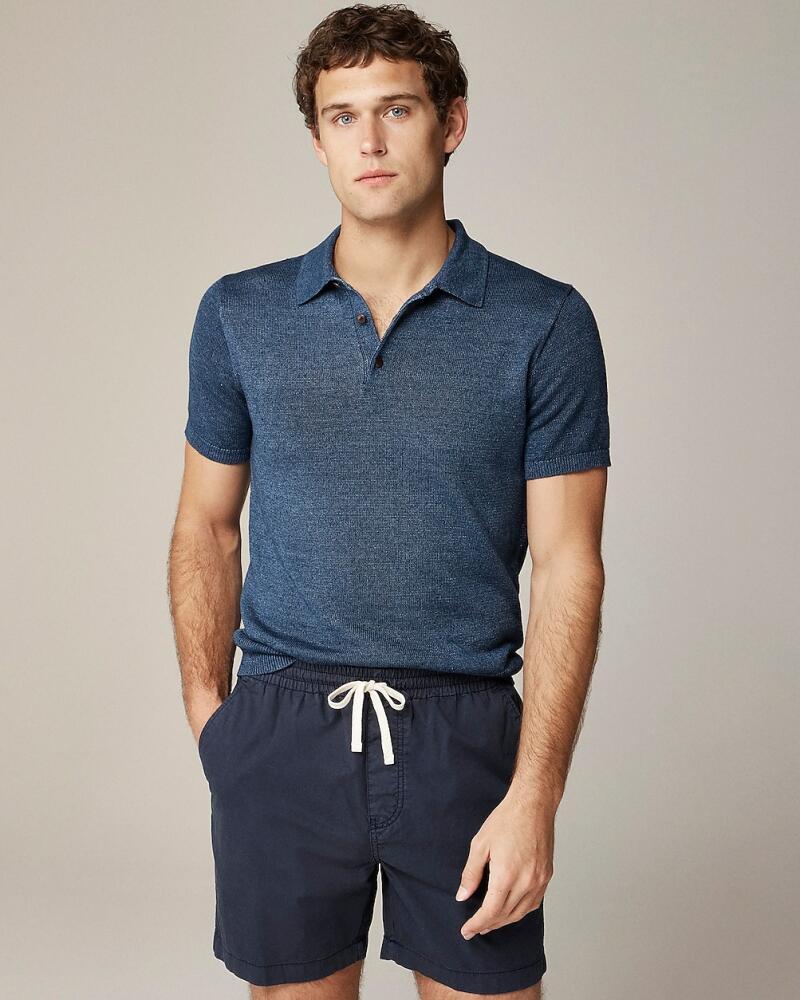 J.Crew Short-sleeve linen sweater-polo Cover