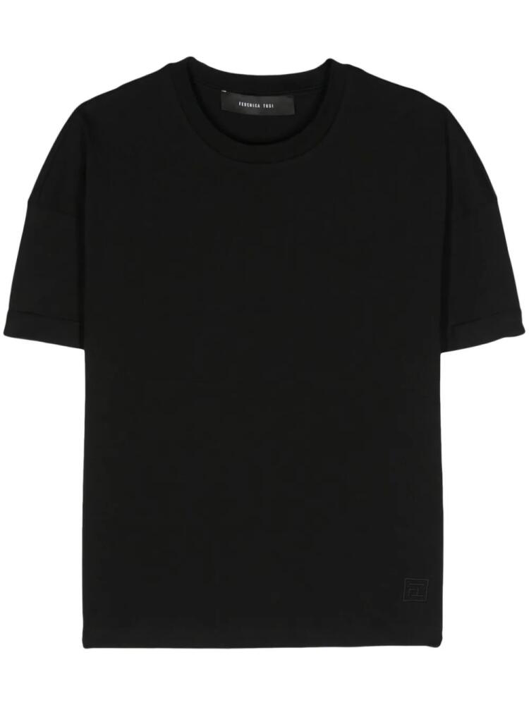 Federica Tosi crew-neck cotton T-shirt - Black Cover