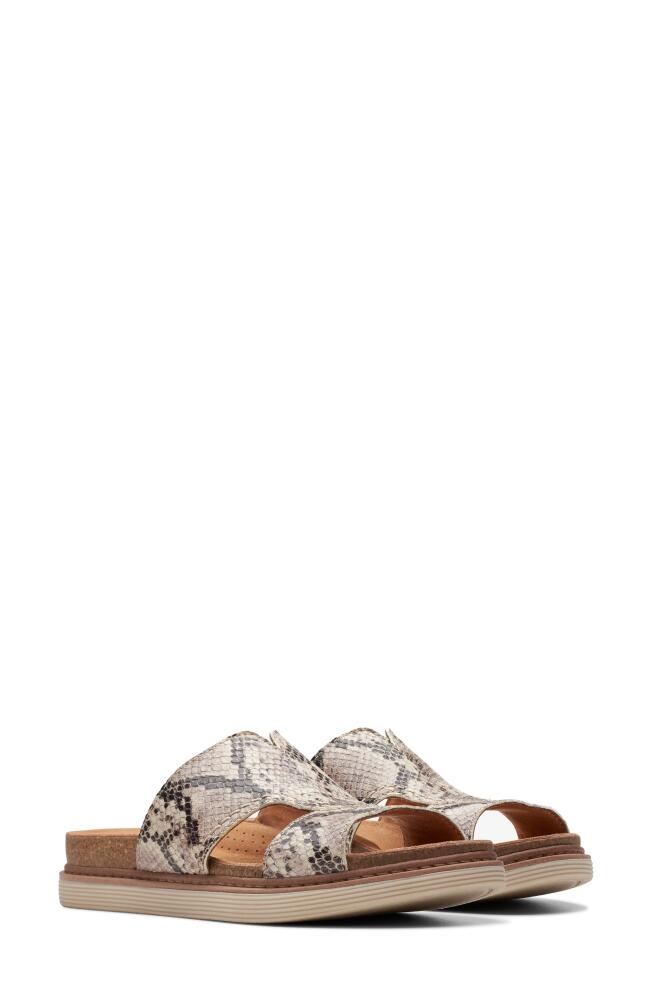 Clarks(r) Arwell Slide Sandal in Snake Print Cover