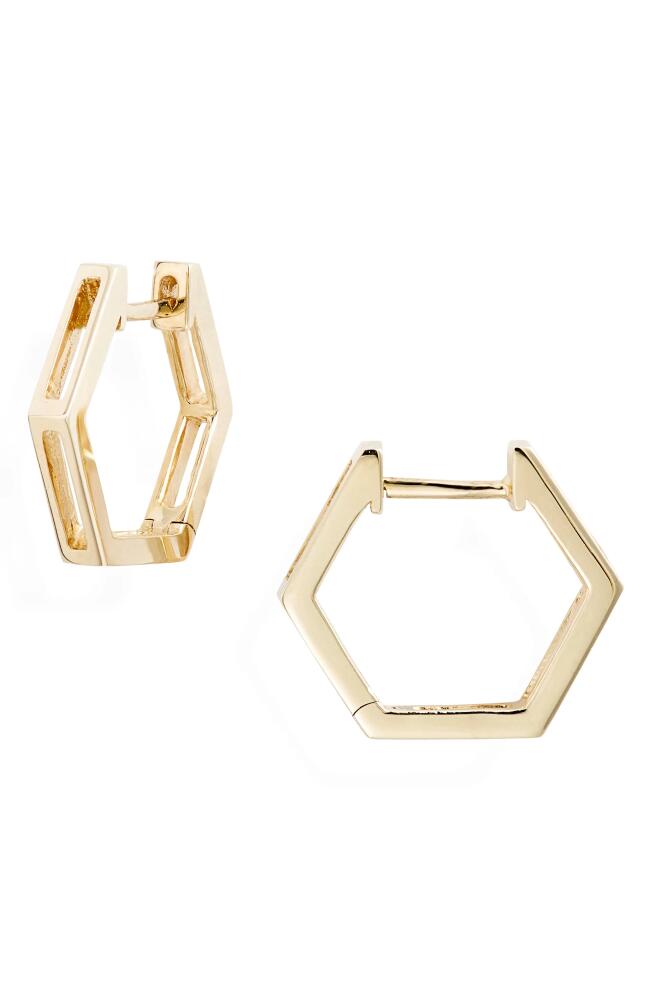 Bony Levy Hexagonal Split Hoop Earrings in Yellow Gold Cover