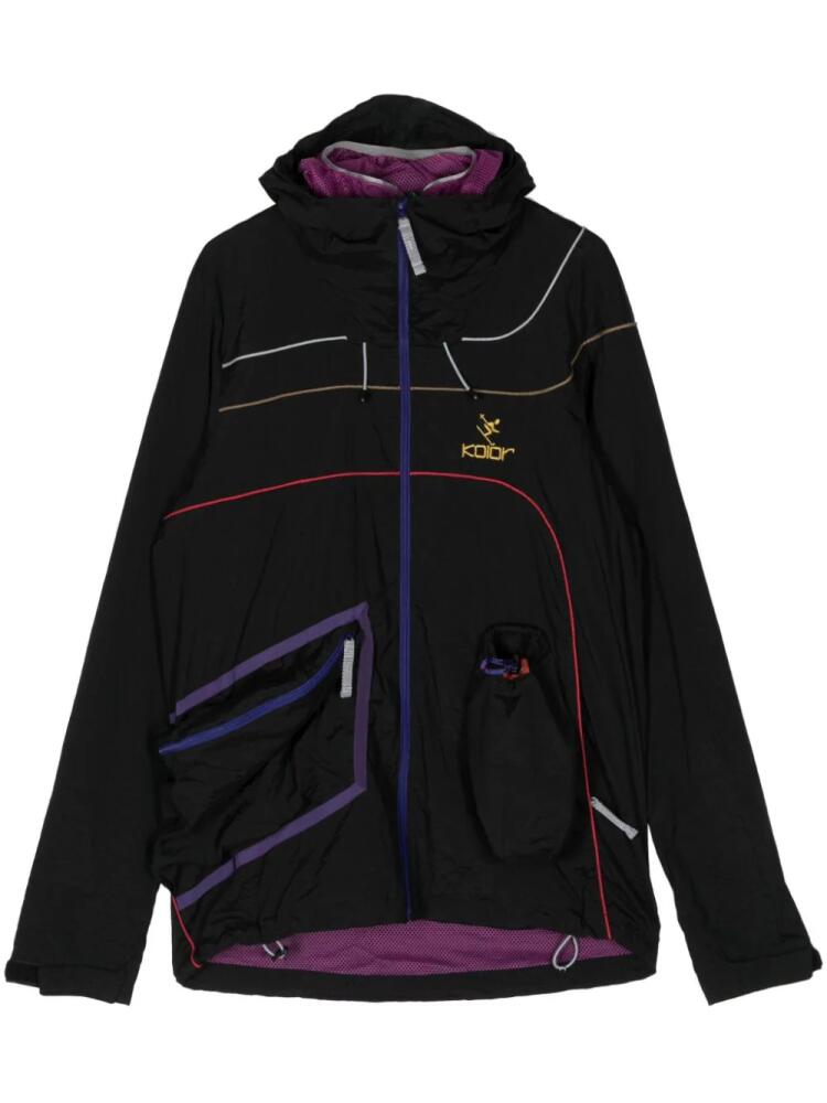 Kolor panelled hooded jacket - Black Cover