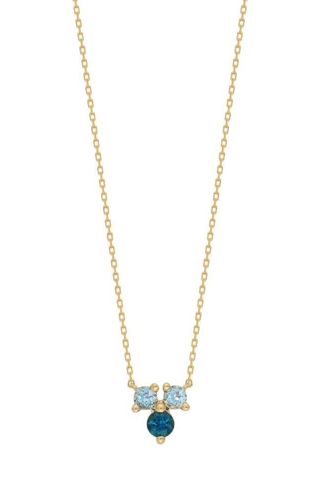 Bony Levy 14K Gold Semiprecious Stone Pendant Necklace in 14K Yg London Blue Topaz Cover