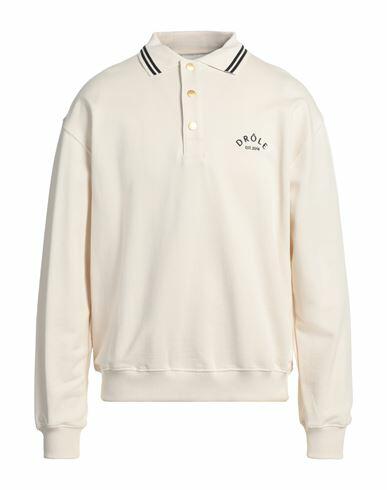 Drôle De Monsieur Man Sweatshirt Ivory Cotton Cover