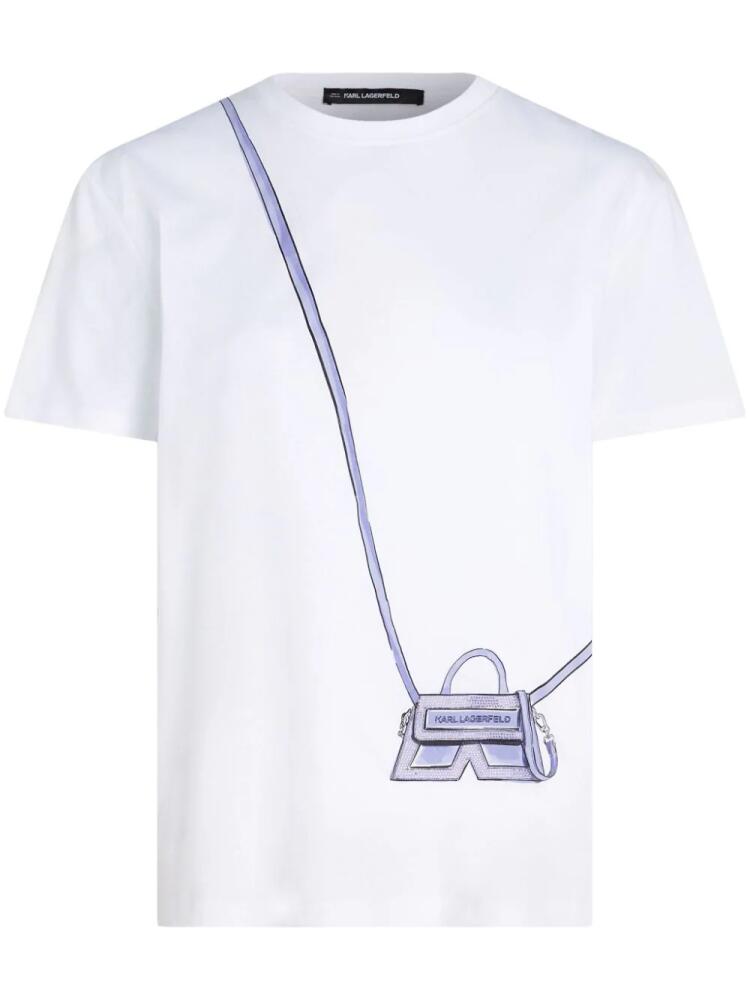 Karl Lagerfeld Ikon K organic-cotton T-shirt - White Cover