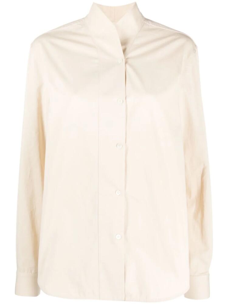 TOTEME Overlay cotton shirt - Neutrals Cover