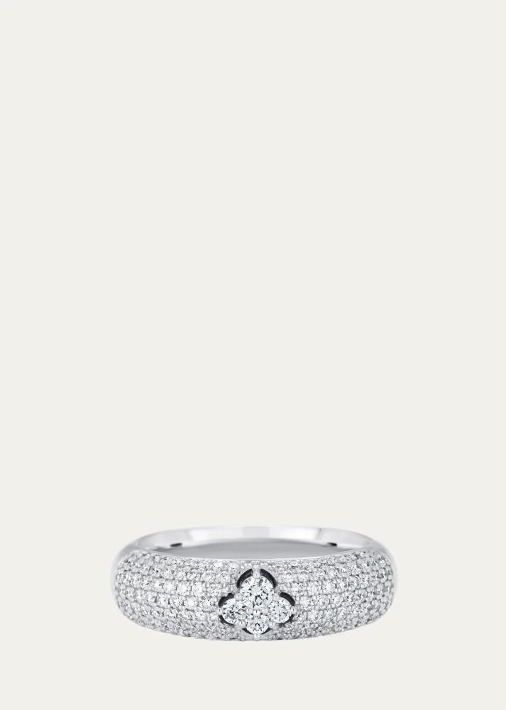 Sara Weinstock Dujour Pave Diamond and Four-Cluster White Gold Ring Cover