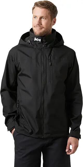 Helly Hansen Crew Hooded Jacket 2.0 (Black) Men's Clothing Cover