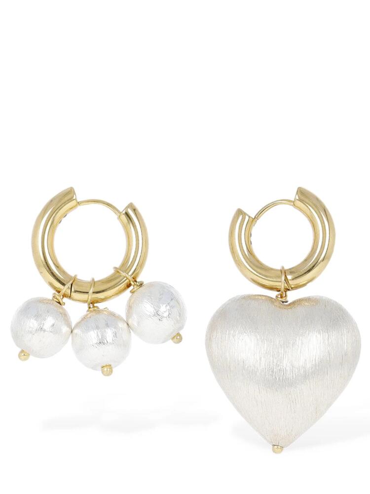 TIMELESS PEARLY Heart & Beads Mismatched Earrings Cover