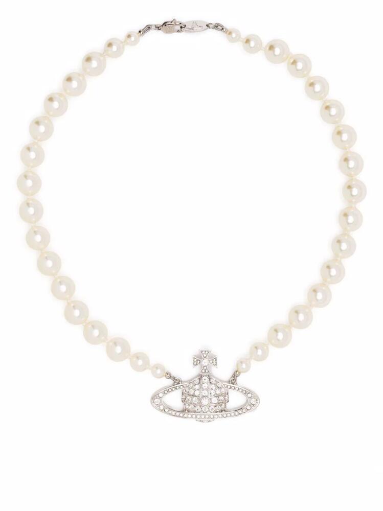 Vivienne Westwood Orb pearl necklace - Silver Cover