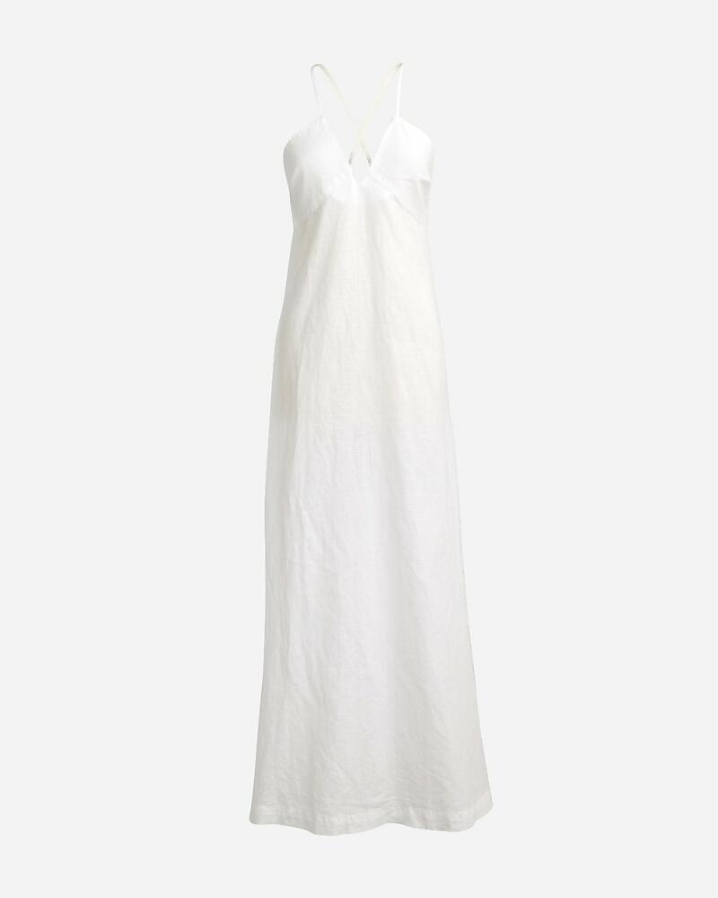 J.Crew Cross-back beach dress in linen-cotton blend Cover