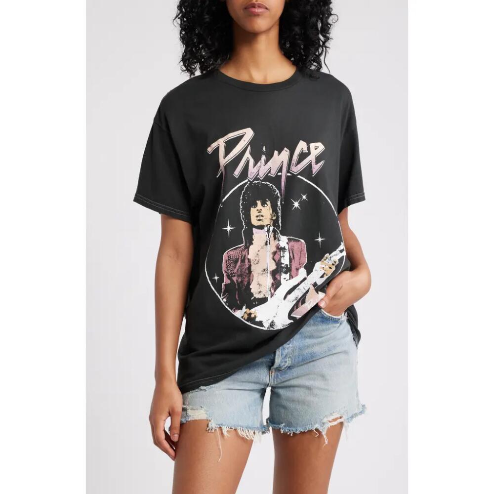 Merch Traffic Prince Oversize Cotton Graphic T-Shirt in Black Cover