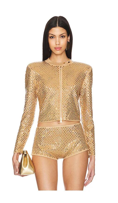 retrofete Mali Jacket in Metallic Gold Cover