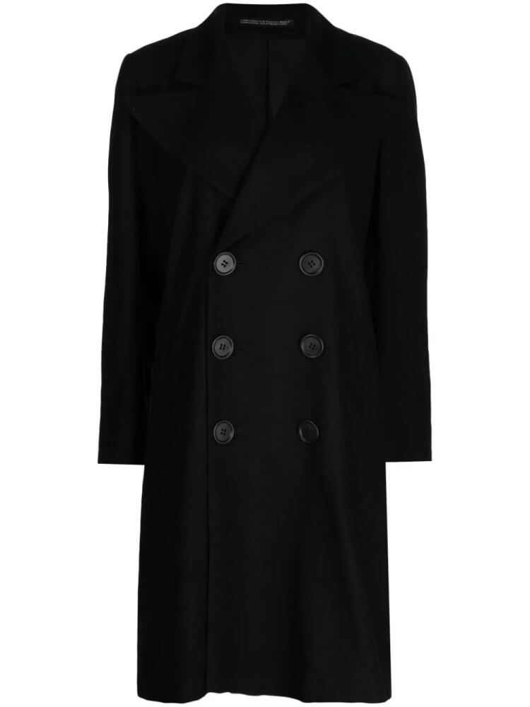 Yohji Yamamoto wool double-breasted coat - Black Cover