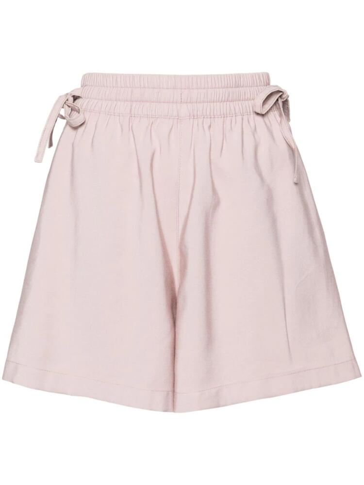 izzue high-rise wide leg shorts - Pink Cover