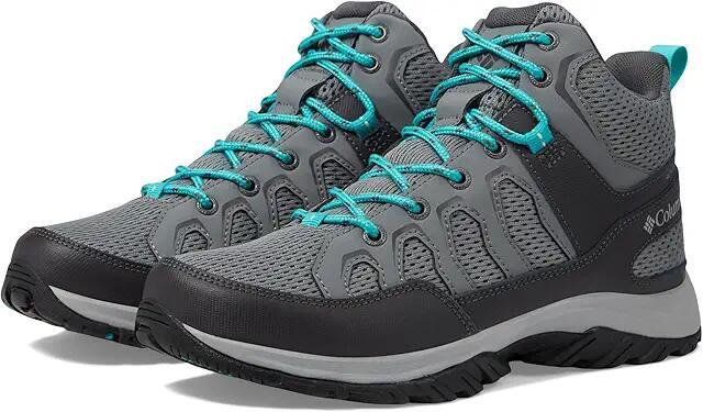 Columbia Granite Trail Mid Waterproof (Ti Grey Steel/Bright Aqua) Women's Shoes Cover