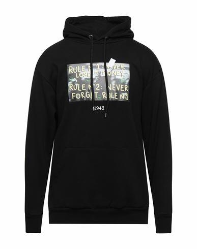 Throwback. Man Sweatshirt Black Cotton Cover