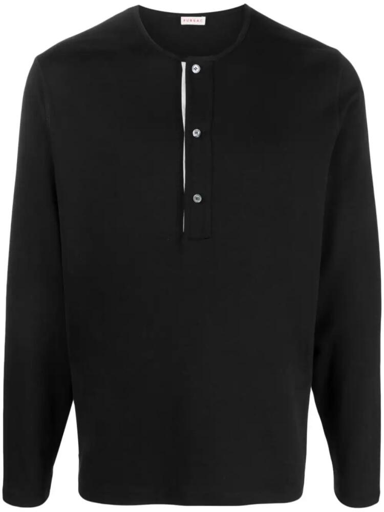 FURSAC button-up jersey-knit jumper - Black Cover