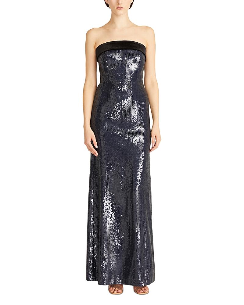 Ml Monique Lhuillier Reese Sequined Strapless Gown Cover