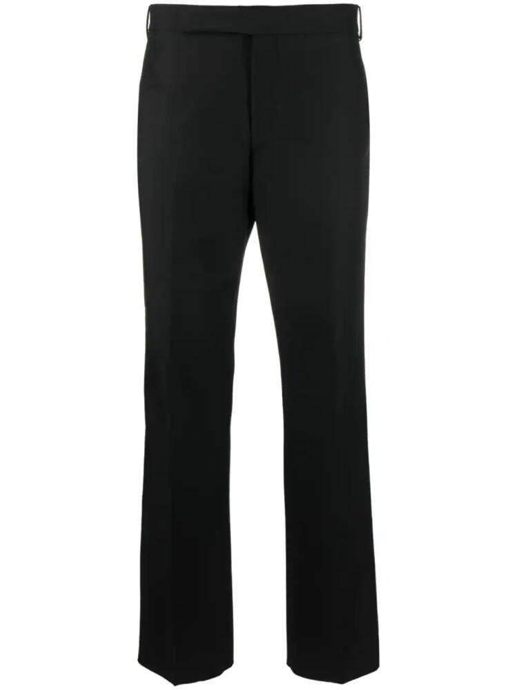 Lardini pressed-crease tapered-leg trousers - Black Cover