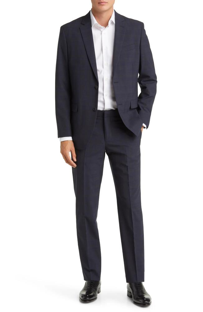 Nordstrom Trim Fit Wool Blend Suit in Black- Grey Shadow Texure Cover