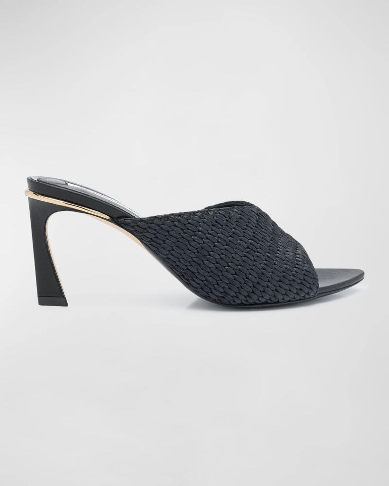 Victoria Beckham Raffia Stiletto Mule Sandals Cover