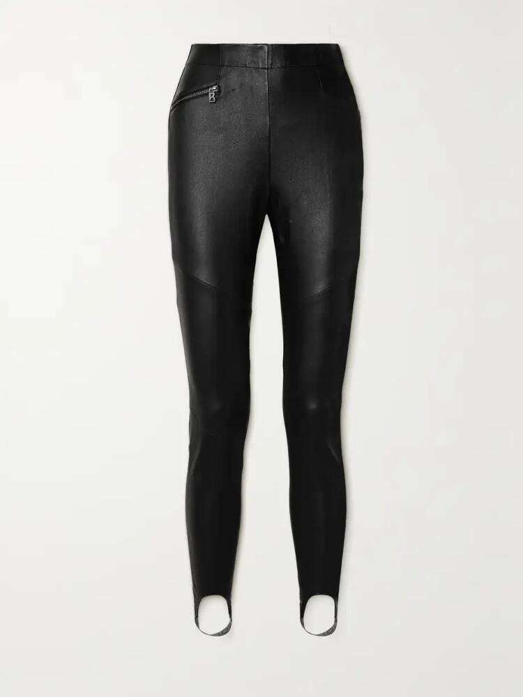 Bogner - Jumi-l Paneled Leather Stirrup Ski Pants - Black Cover