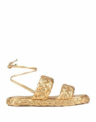 Vicenza) Woman Sandals Gold Soft Leather Cover