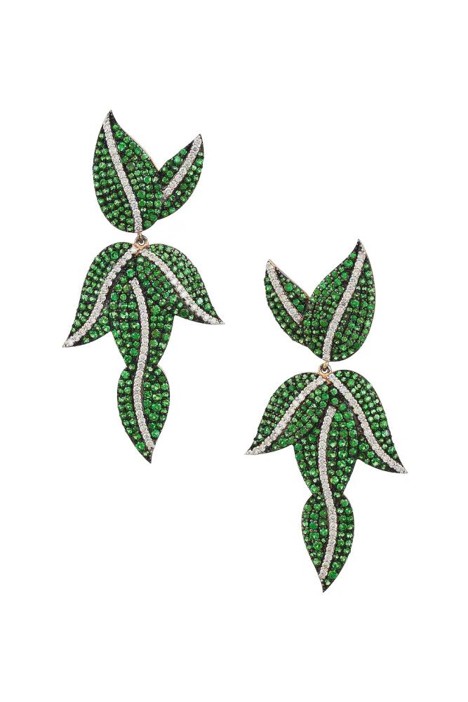 Siena Jewelry Leaf Earring in Green Cover