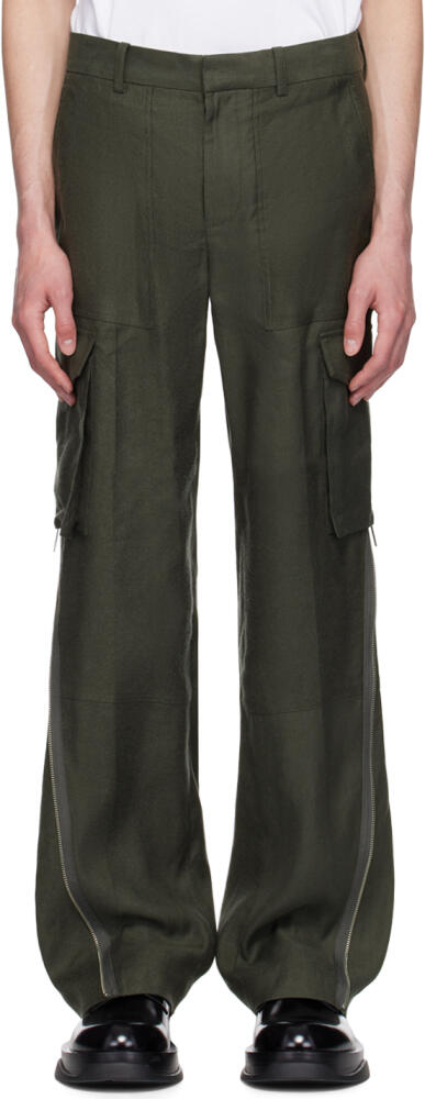 Helmut Lang Khaki Expansion Panel Cargo Pants Cover