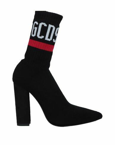 Gcds Woman Ankle boots Black Textile fibers Cover